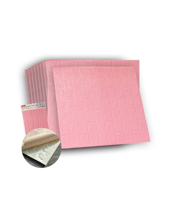 10 PZ Carta da Parati 3D Rosa Pannelli Autoadesivi Per Pareti Muri Wallpaper 77X70cm Tot. 5,39mq