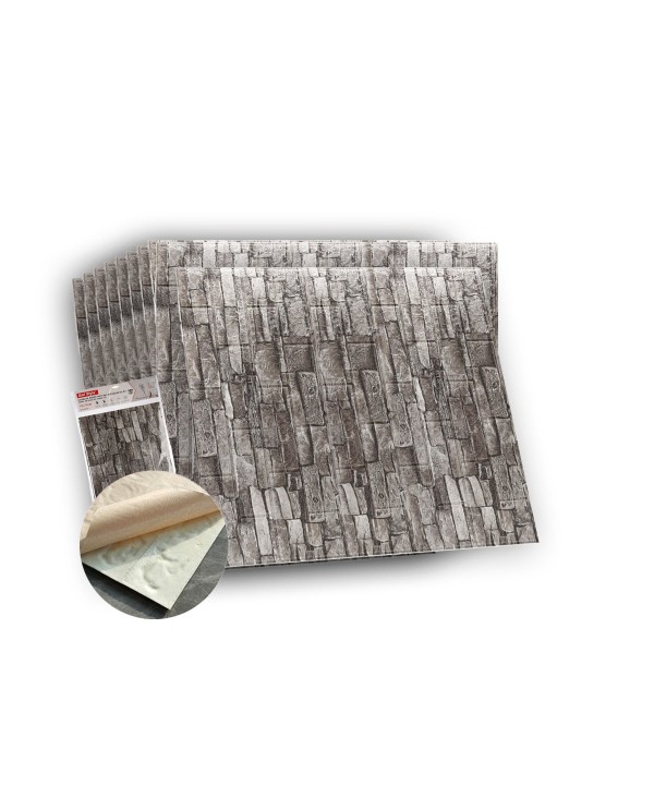 10 PZ Carta da Parati 3D Effetto Mattoni Pannelli Autoadesivi Per Pareti Muri Wallpaper 77X70cm Tot. 5,39mq