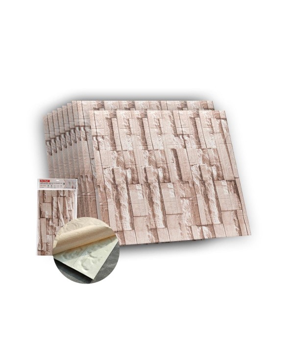 10 PZ Carta da Parati 3D Effetto Mattoni Pannelli Autoadesivi Per Pareti Muri Wallpaper 77X70cm Tot. 5,39mq