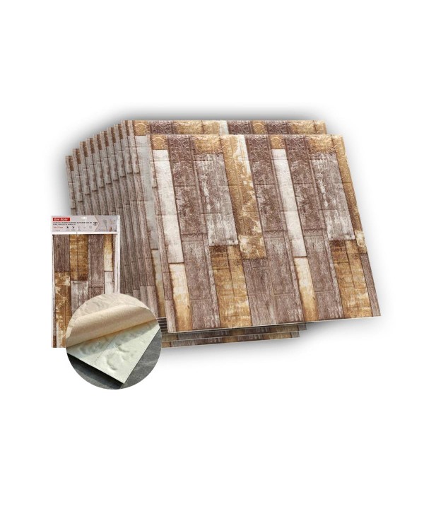 10 PZ Carta da Parati 3D Effetto Mattoni Pannelli Autoadesivi Per Pareti Muri Wallpaper 77X70cm Tot. 5,39mq