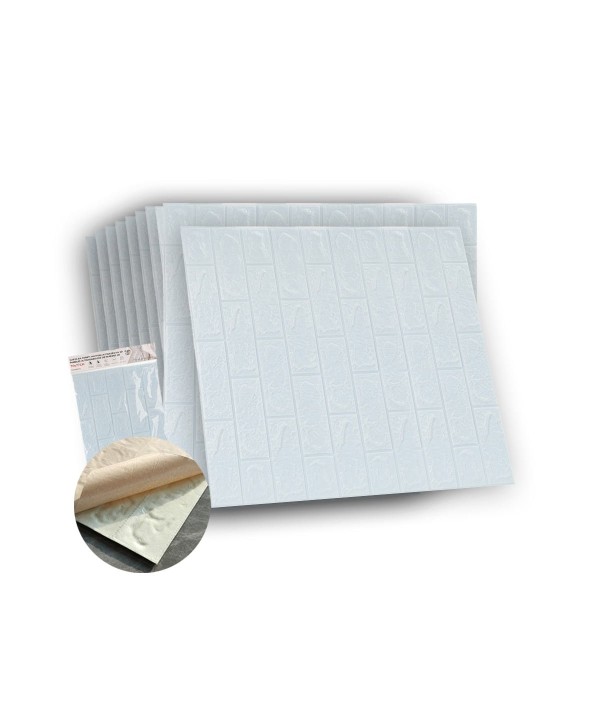 10 PZ Carta da Parati 3D Blu Grigio Pannelli Autoadesivi Per Pareti Muri Wallpaper 77X70cm Tot. 5,39mq