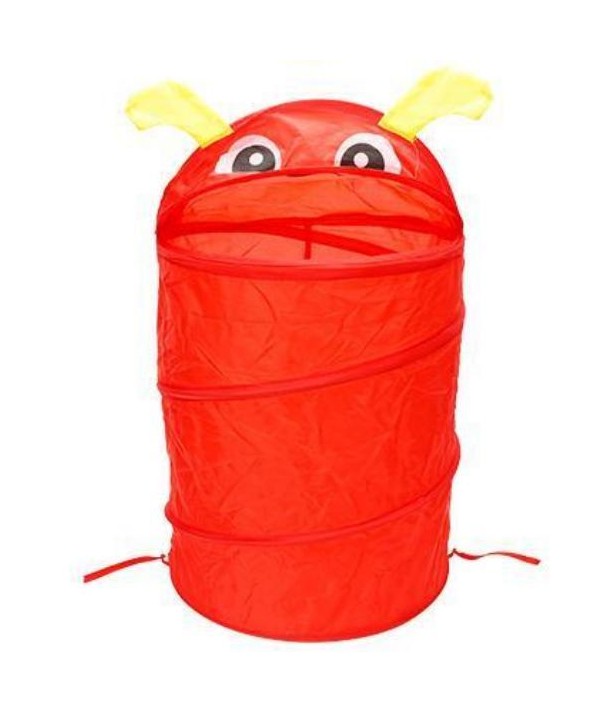 Cesto Portabiancheria Pieghevole Con Coperchio Colore Rosso 35X42mm