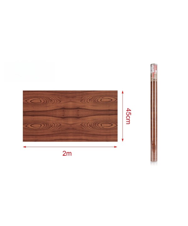 6 Rotoli Carta Adesive Per Mobili 45X200cm Legno Scuro Carta da Parati Autoadesive Rivestimento PVC Lavabile