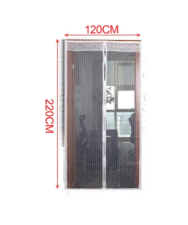 Tenda Zanzariera Magnetica Bianca Per Porta Finestra Con Adesivo In Velcro Misura 120X220cm