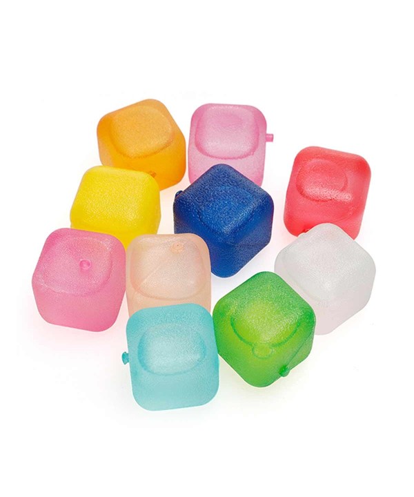 10 pcs Cubetti di Ghiaccio Riutilizzabili Riempiti con Acqua Forma a Cubo Multicolore