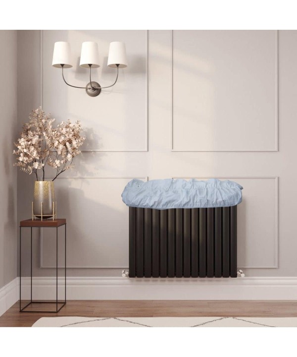 Copritermosifone Stoffa In Cotone Copricalorifero Elasticizzato Bianco Per Termoarredo da 80cm a 150cm Made In Italy
