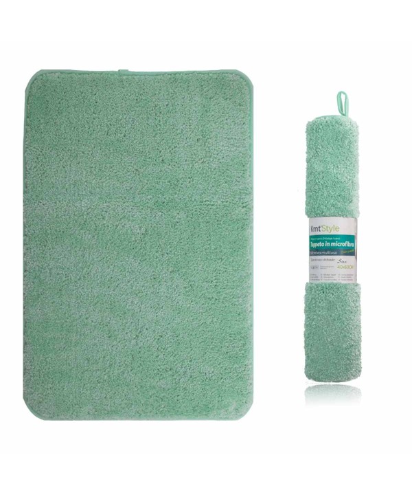 Tappeto in Microfibra Multiuso Antiscivolo Soffice Assorbente Lavabile 40x60cm Verde Acqua