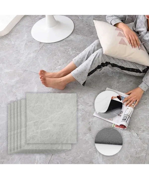 6 Piastrelle Adesive Pavimento in PVC Adesivo Quadrato 40X40cm Effetto Marmo