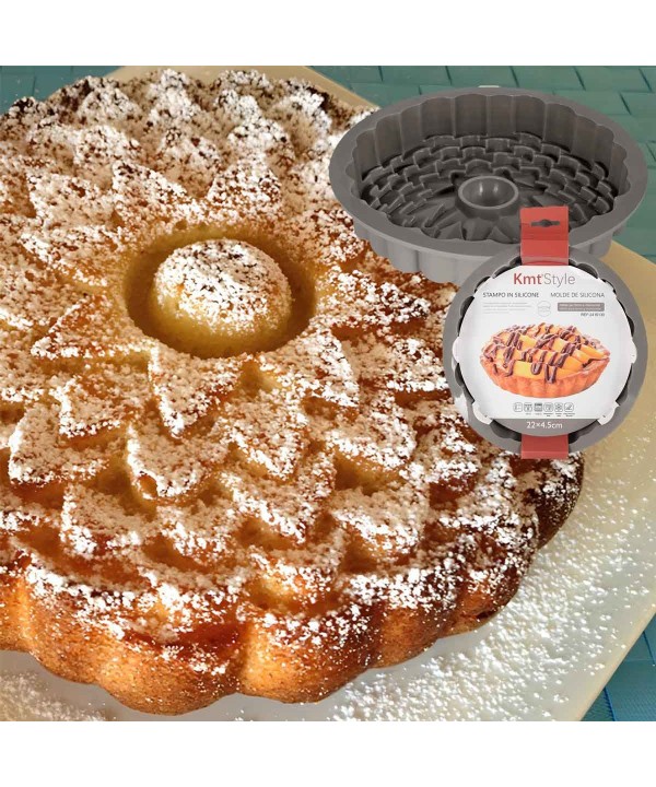 Stampo in Silicone Multiuso per la Torta Antiaderente TermoresistenteDiametro 22cm Altezza 4.5cm Modello B