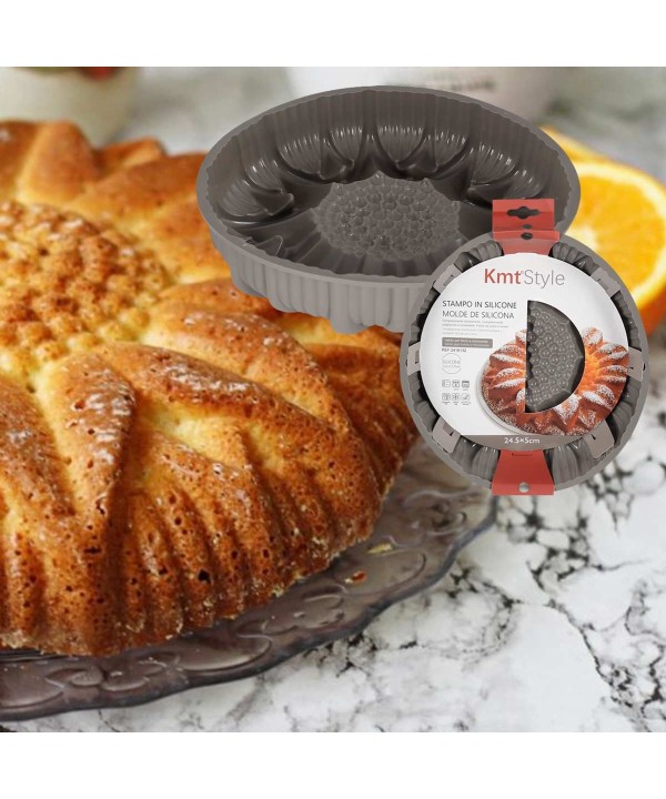Stampo in Silicone Multiuso per la Torta Antiaderente TermoresistenteDiametro 24,5cm Altezza 5cm Modello D