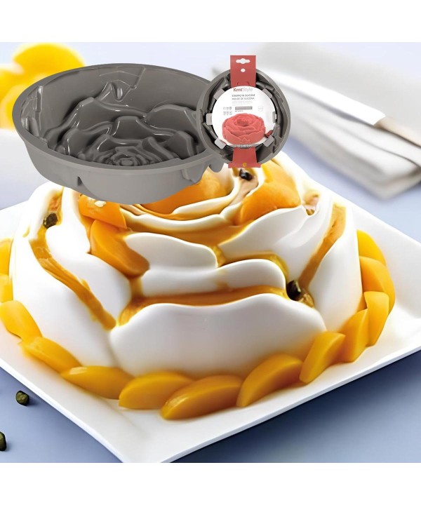 Stampo in Silicone Multiuso per la Torta Antiaderente TermoresistenteDiametro 23,5cm Altezza 8.5cm Modello E