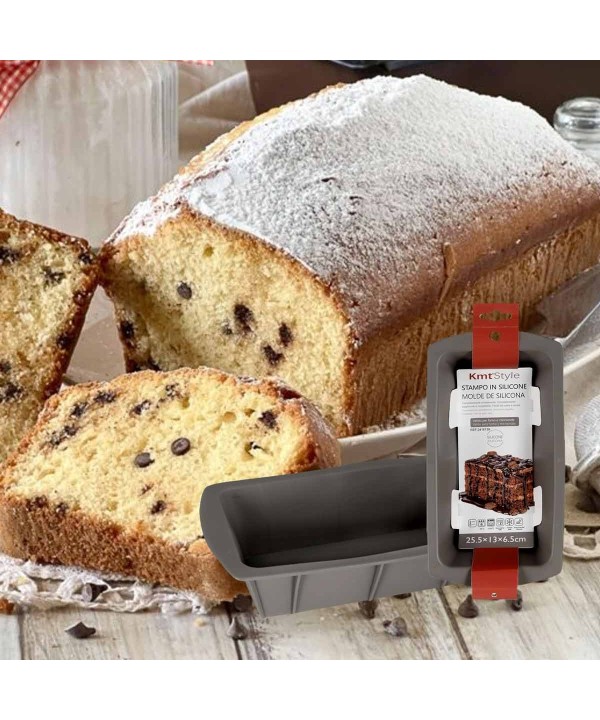 Stampo in Silicone Multiuso per la Torta Antiaderente TermoresistenteLunghezza 25.5cm Larghezza 13cm Altezza 6.5cm Modello: K