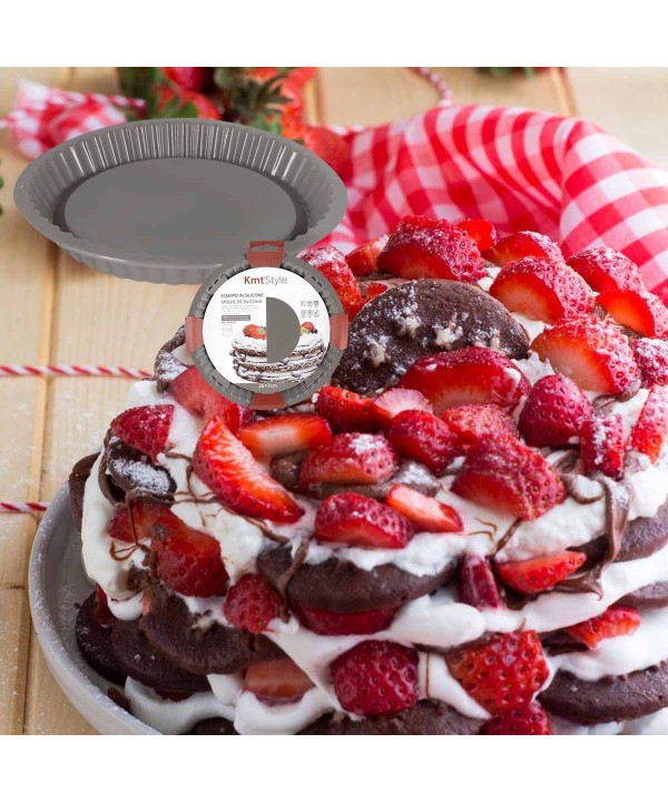 Stampo in Silicone Multiuso per la Torta Antiaderente TermoresistenteDiametro 26cm Altezza 3cm Modello N