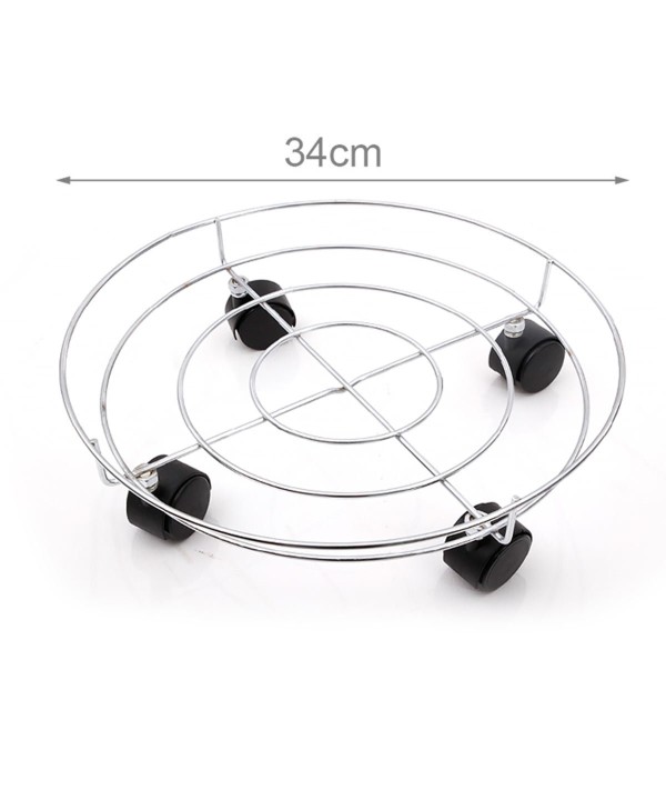 Supporto Portaoggetti a 4 Ruote per la Bombela del Gas Piante Vasi Base Stabilizzante Diametro 34cm