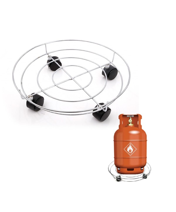 Supporto Portaoggetti a 4 Ruote per la Bombela del Gas Piante Vasi Base Stabilizzante Diametro 36cm
