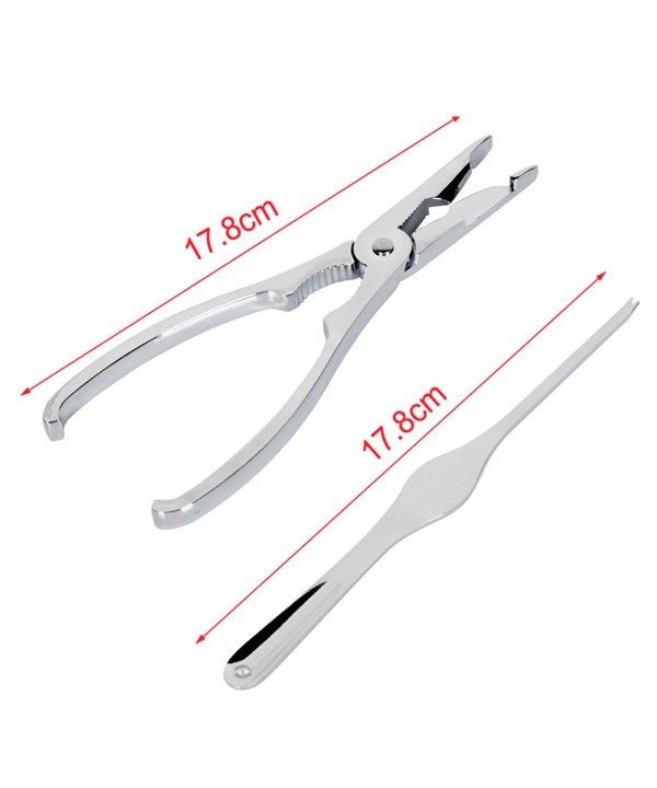 Set Pinza in Acciaio Inox con Scavino Apri Granchio per Crostacei Astice Frutti di Mare Pinza per Pesci da 17.8cm