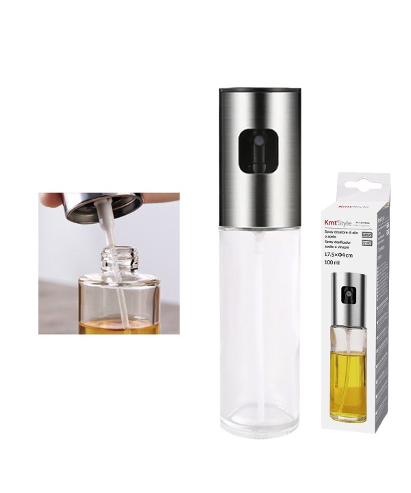Oliera a Pressione Spruzzatore Olio Multiuso per Friggitrice ad Aria 100mlSpruzzino per Alimenti Vaporizzatore da Cucina 17.5x4cm