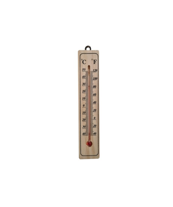 Termometro Analogico Ambiente In Legno Per Esterno Giardino e Interno -40°C--+50°C 200X40X7mm