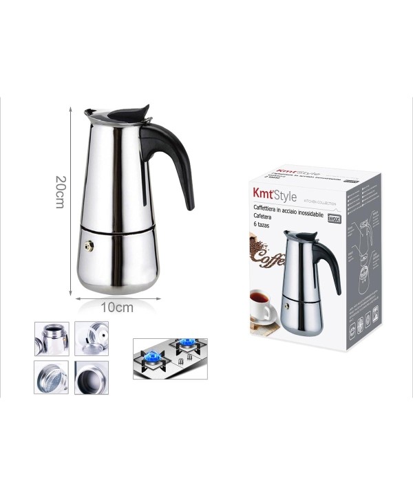 Caffettiera In acciaio Inossidabile 6 Tazze Alta 20cm