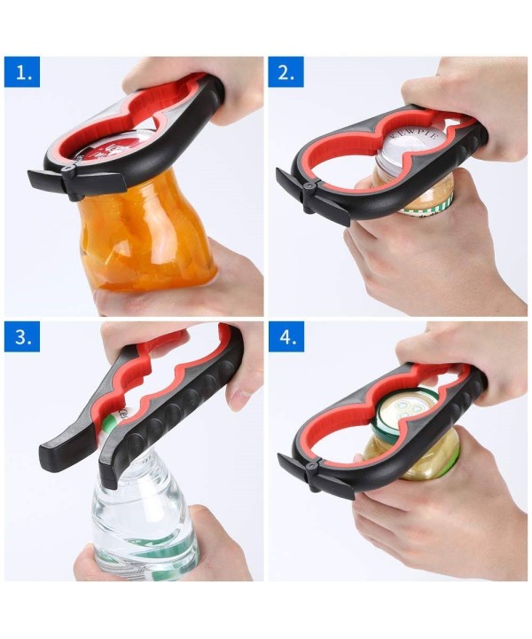 5 in 1 Apri Barattoli Ergonomico, Apriscatole in Colori Assortiti