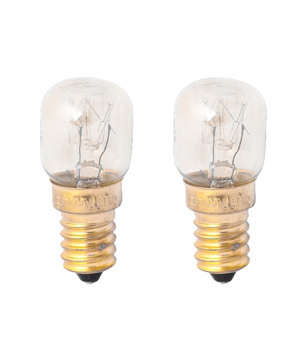 2 Lampadine Da Forno e Microonde E14 ST25 15W 230V 80 Lumen 2800K Resistente Alta Temperatura Fino a 300 Gradi