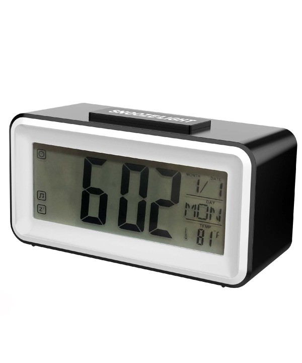 Orologio Digitale da Tavolo a LED a Batterie con Display Multifunzione per Temperatura e Data - Design Moderno