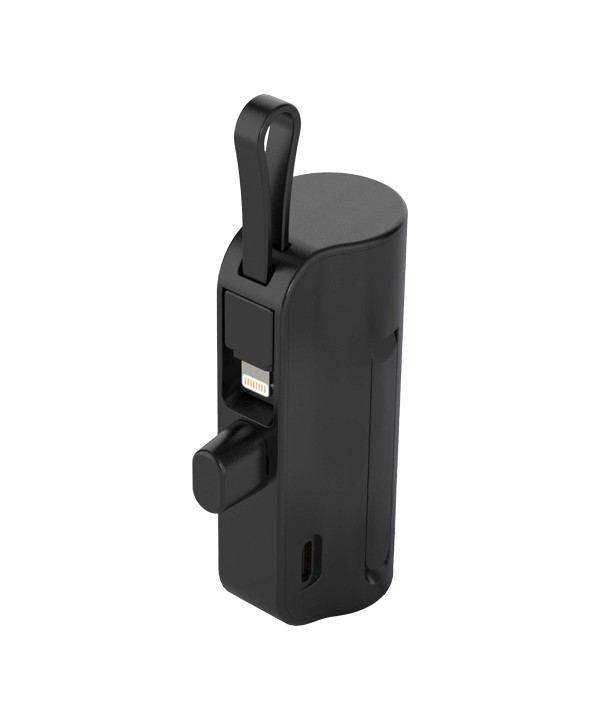 Mini Powerbank 5000mAh USB-C e Lightning Nero