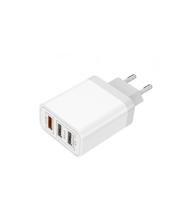 Caricatore 3 Porte USB QC3.0 USB-A 5V 2,1A Ricarica Veloce