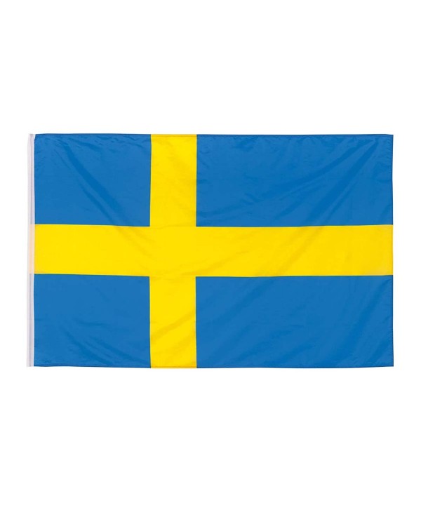 Bandiera Svedese Svezia 145X90cm In Tessuto Poliestere Con Passante Per L'Asta