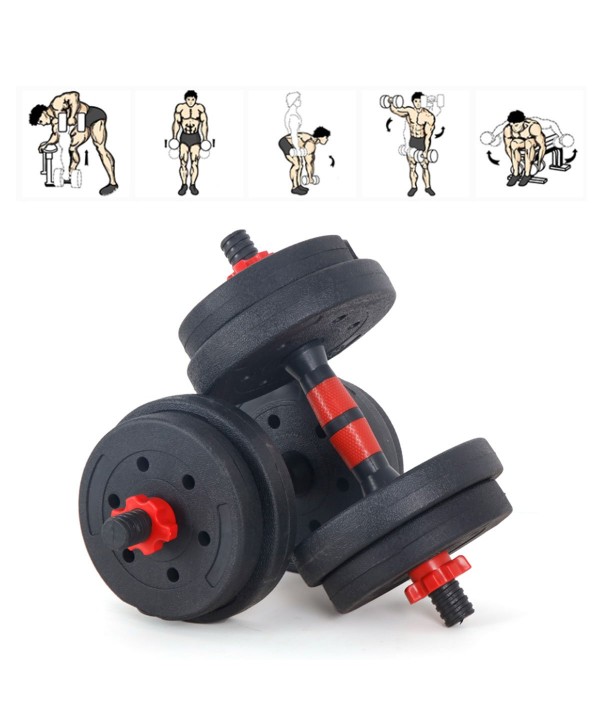 2pz Set di Manubri Regolabili da 15 kg per Palestra e Casa