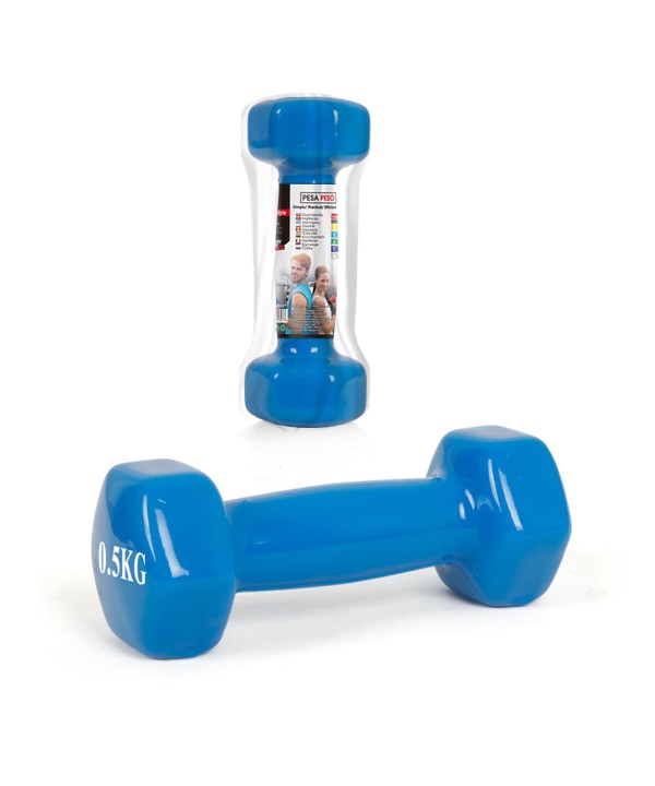 Ghisa Manubrio per Palestra Ricoperto di Gomma 0.5 Kg