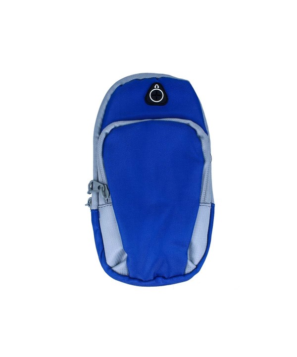 Borsa da Braccio Sportiva Sacchetto Bracciale Porta Cellulare Con Uscita Cavo Auricolari Colore Blu