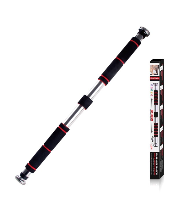 Sbarra per trazioni da porta regolabile telescopica 80 da a 130 cm Diametro 1.5 mm