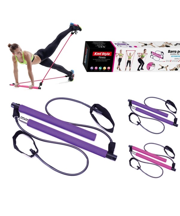 Barra da Pilates Portatile con Fascia di Resistenza e Anelli Multiuso Colore Assortito