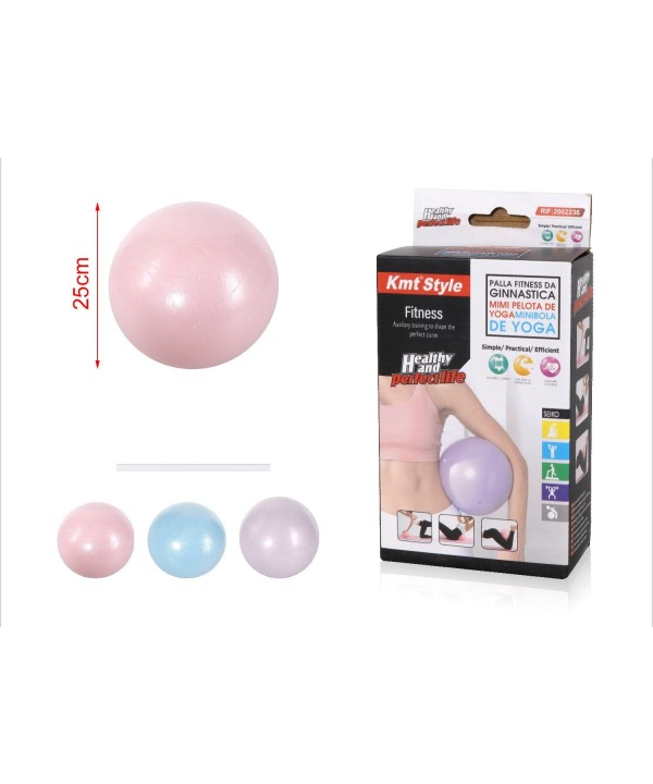 Palla Pilates Fitness Da Ginastica Yoga Piccola 25cm Colore Assortito