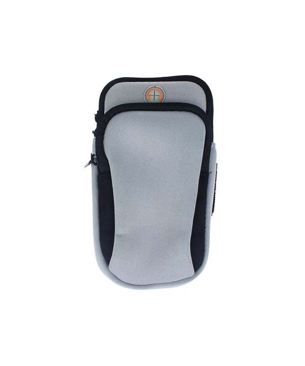 Borsa da Braccio Sportiva Morbida Sacchetto Bracciale Porta Cellulare Con Uscita Cavo Auricolari Colore Grigio