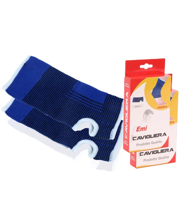 2 Cavigliere Elastiche Palestra Cavigliera Sportiva per Uomini e Donne Colore Blu