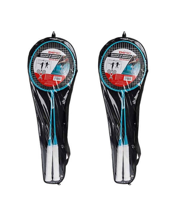 4pcs Racchette Badminton per Principianti per Pratica Forma Classica con Custodia Colore Assortito