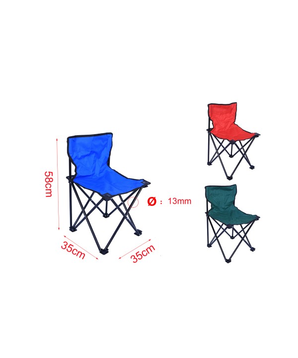 Sedia Pieghevole con Sacca 35x35xH58 cm, Sedia da Pesca