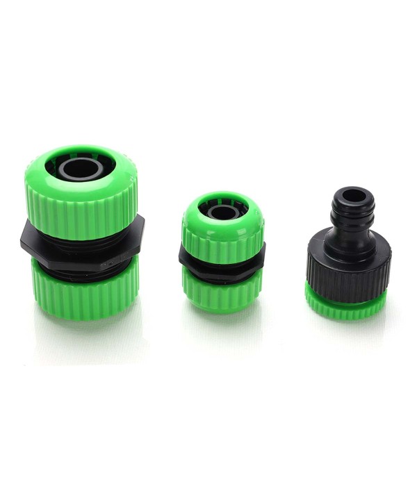 Kit 3 Pezzi Raccordo Giunzione Riparazione 1/2'' e 3/4'' Per Tubo Acqua Da Giardino e Rubinetto Flessibile