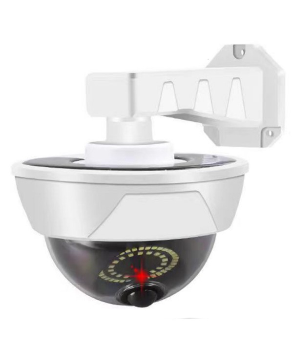 Lampada Led Con Pannello Solare e Sensore Movimento 5W 500lm 6500K Con Forma di Finta Telecamera Dome