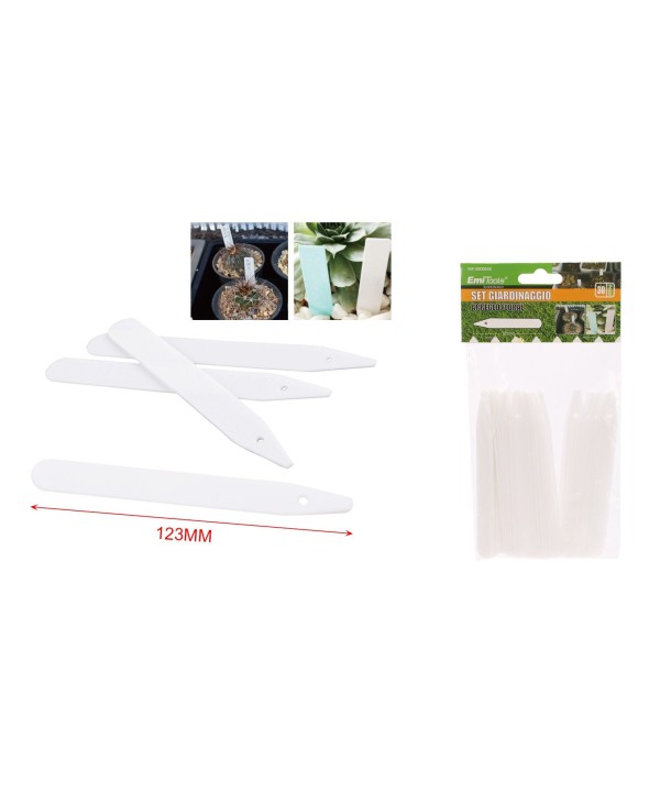 30 Pezzi Eticchette Targhette per Piante Fiori Da Giardino 123mm Bianco