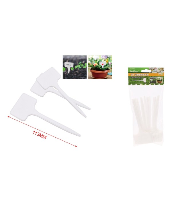 20 Pezzi Eticchette Targhette per Piante Fiori Da Giardino 113mm Bianco