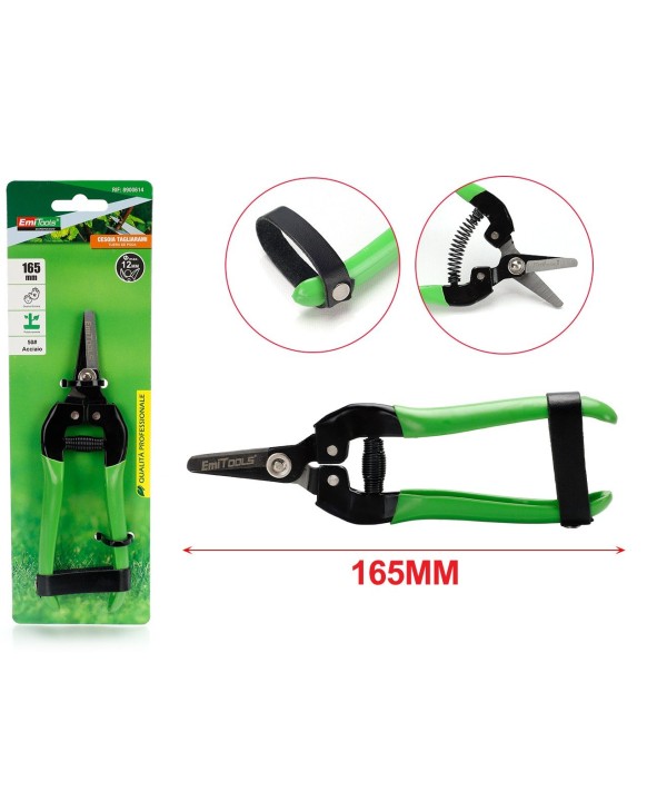 Forbici Cesoia Tagliarami 165mm Con Molla Rami Massimo Tagliabile 12mm per Potatura Giardinaggio Professionale