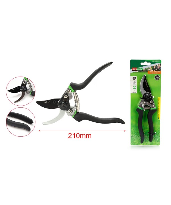 Forbici Cesoia Tagliarami 210mm Con Molla Rami Massimo Tagliabile 13mm per Potatura Giardinaggio Professionale