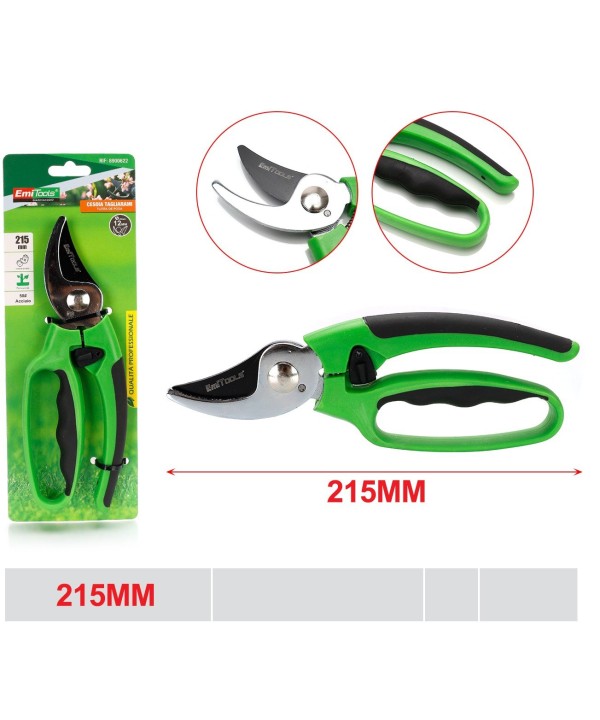 Forbici Cesoia Tagliarami 215mm Rami Massimo Tagliabile 15mm per Potatura Giardinaggio Professionale