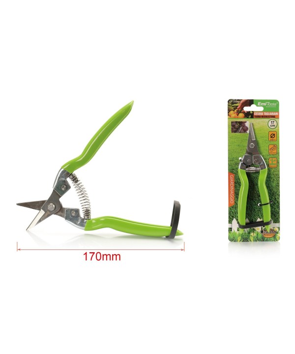 Forbici Cesoia Tagliarami 170mm Con Molla Rami Massimo Tagliabile 5mm per Potatura Giardinaggio Professionale