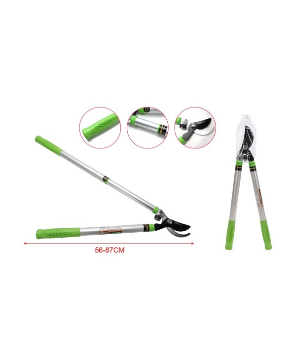 Cesoia per Siepi Telescopica Regolabile 56-87cm Tagliasiepi Manuale Leggera e Potente Forbice da Potatura Giardino