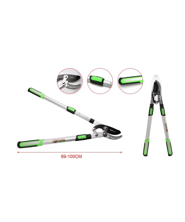 Cesoia per Siepi Telescopica Regolabile 69-100cm Tagliasiepi Manuale Leggera e Potente Forbice da Potatura Giardino