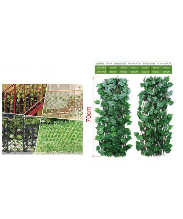 Recinzione Estensibile con Foglie Artificiali Di Vite 70X15cm